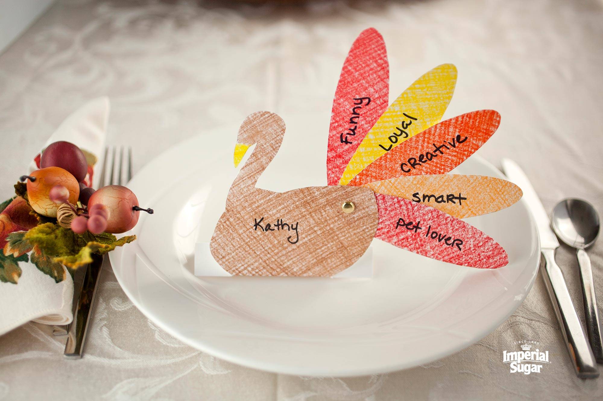 Personalized Turkey Place Card
