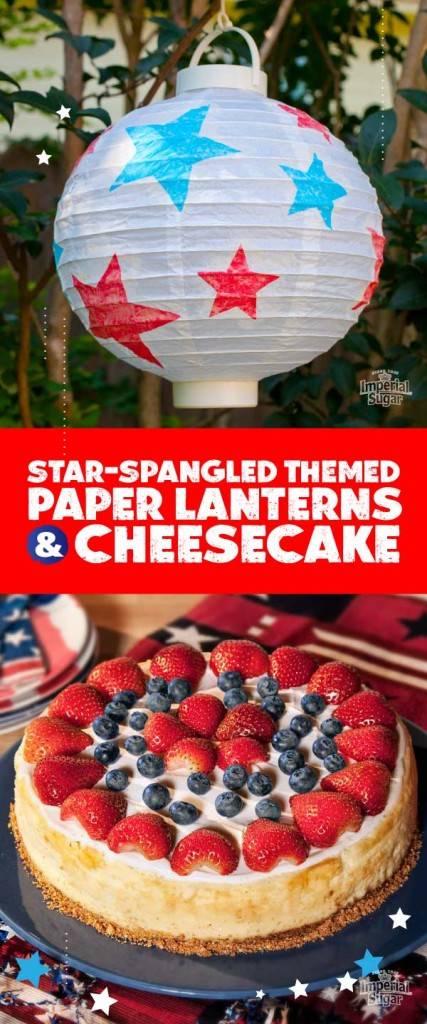 How to make a star spangled paper pattern and Fourth of July cake 