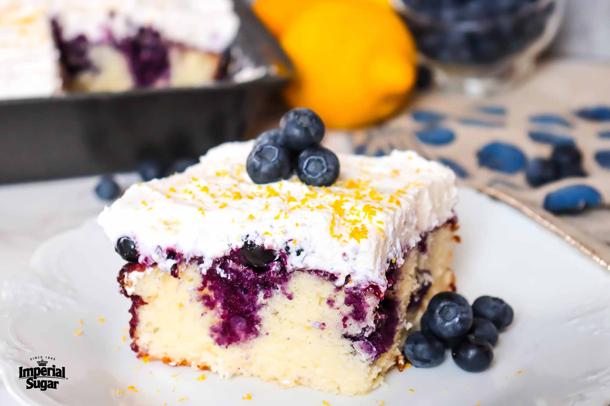 Lemon Blueberry Poke Cake | Imperial Sugar