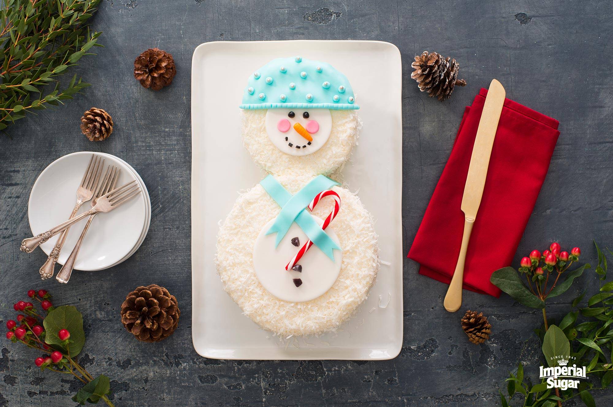 Snowman Cake - Cookies and Cups