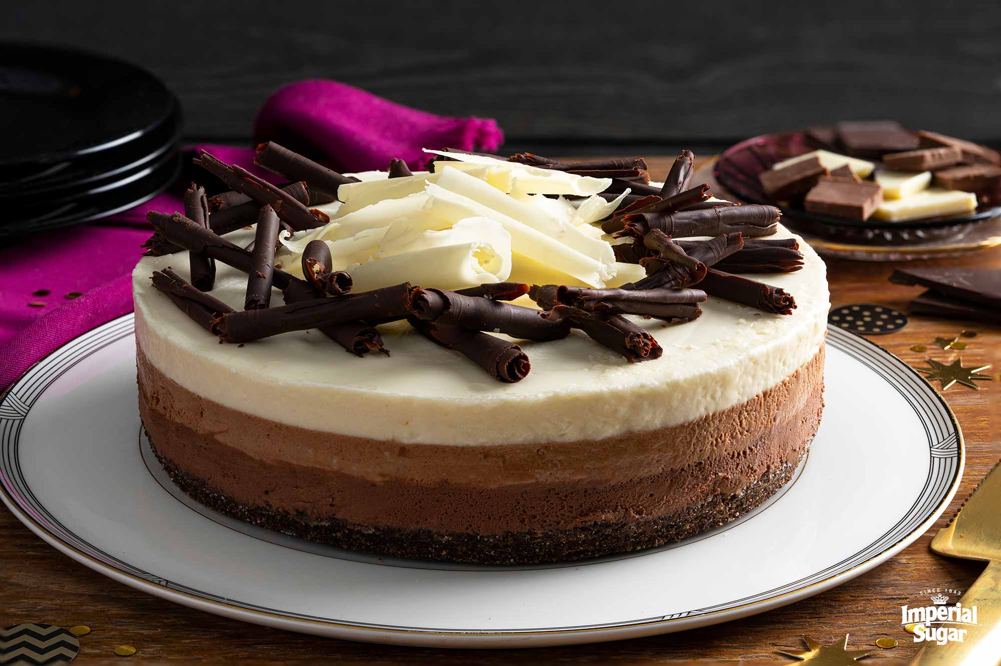 Triple Chocolate Mousse Cake Recipe