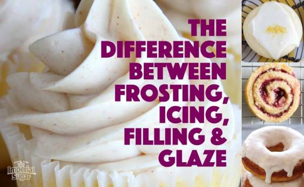 The difference between frosting, icing, filling & glaze
