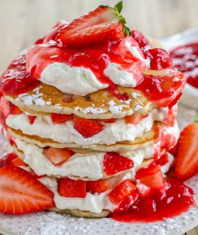 Strawberry Shortcake Pancakes imperial