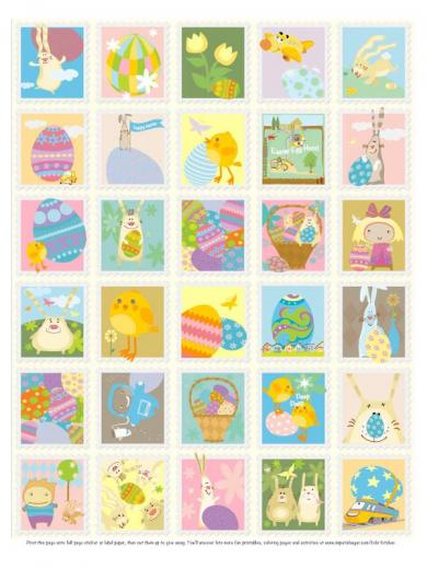 30 Easter stickers