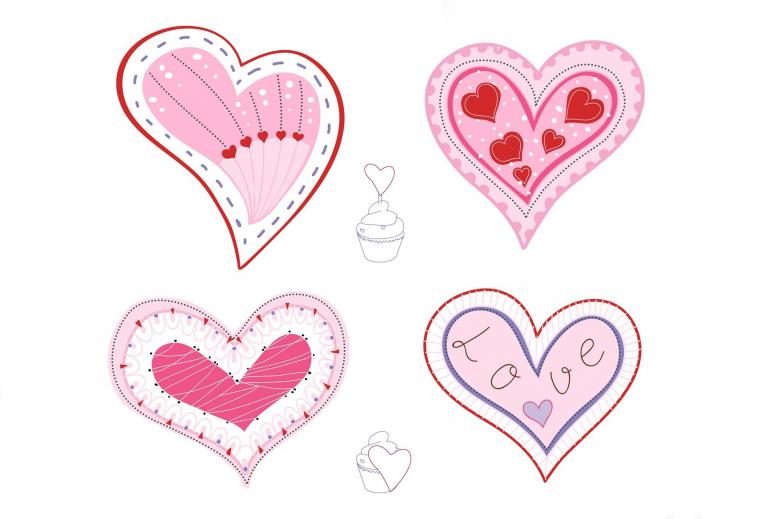 Heart Shaped Cupcake Toppers