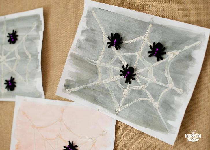 Surprise Watercolor Spider Webs