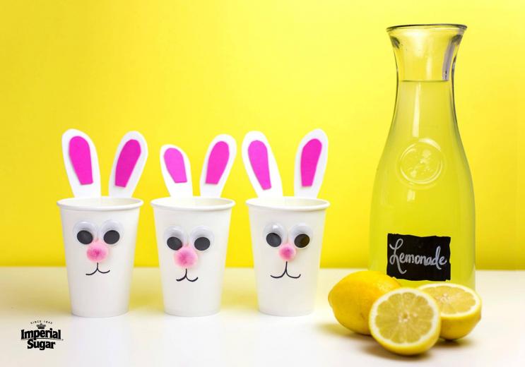Homemade Lemonade in Bunny Cups 