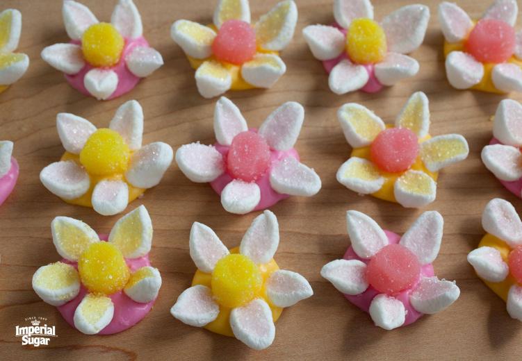 marshmallow candy flowers