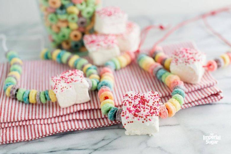 Rainbow Marshmallow Necklaces