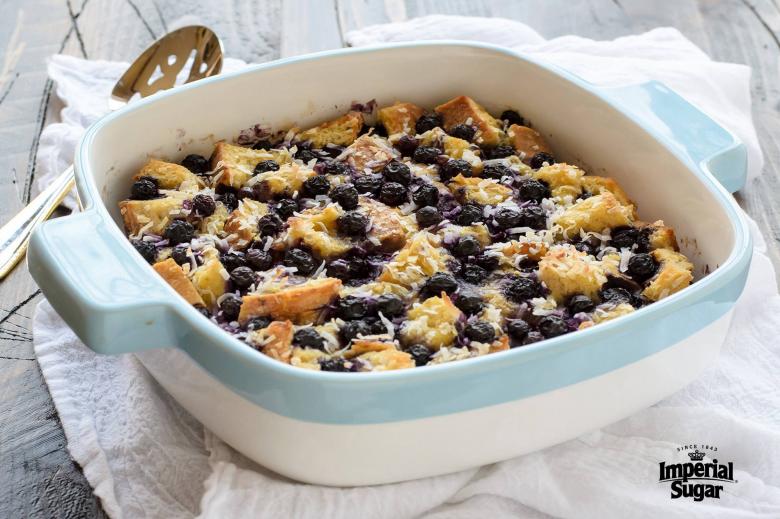 Blueberry Coconut French Toast Bake imperial