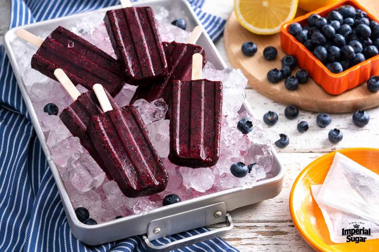 Blueberry Tea Popsicles Imperial Sugar 