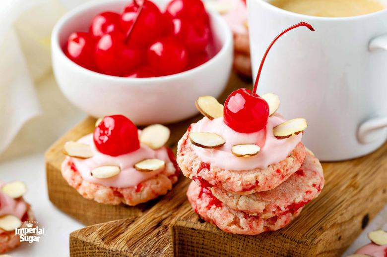 Cherry Almond Sugar Cookies