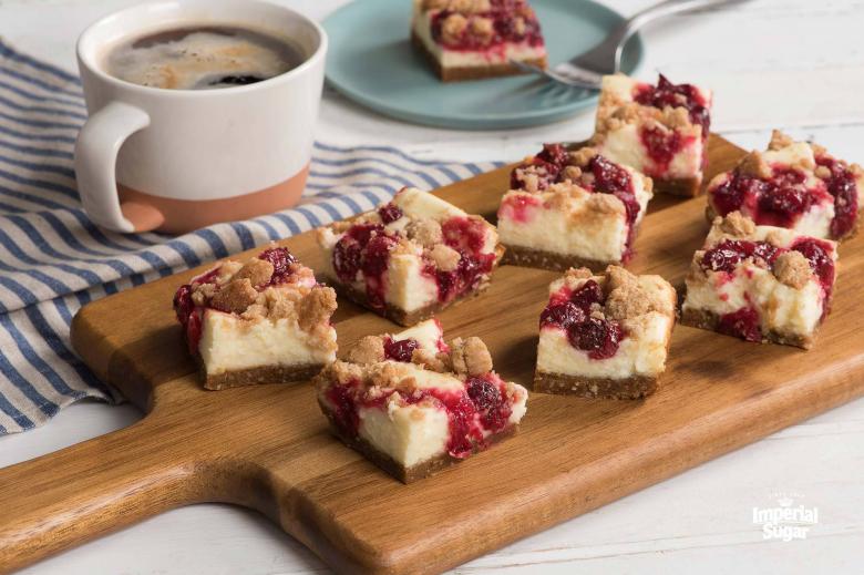 Cranberry Cream Cheese Bars with Streusel Topping Imperial 