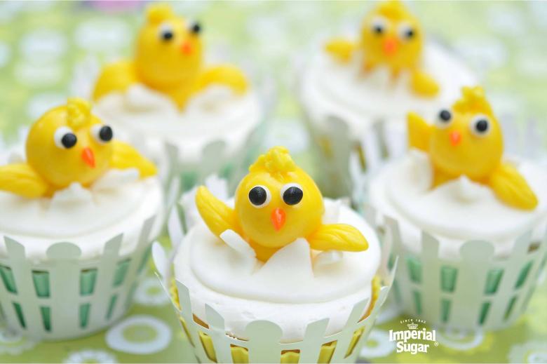 Easter Chick Strawberry Cupcakes Imperial