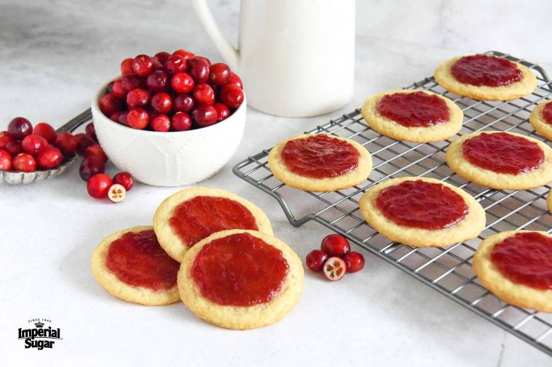 Eggnog Cookies With Cranberry Glaze