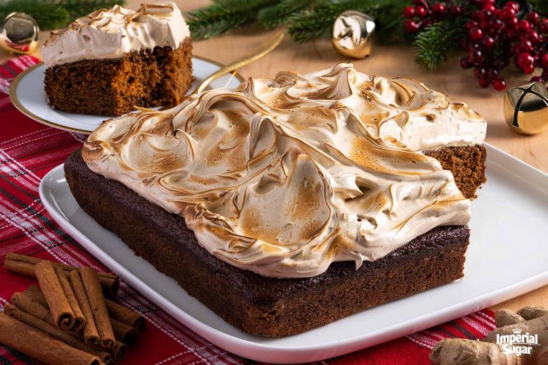 Gingerbread Cake with Marshmallow Molasses Meringue Imperial 
