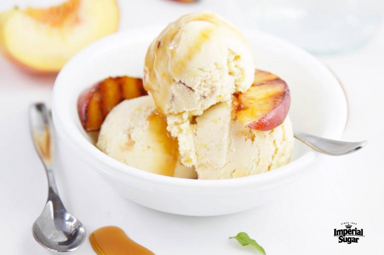 Grilled Peach Ice Cream imperial