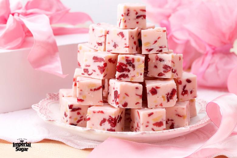 In The Pink Chocolate Cherry Almond Fudge