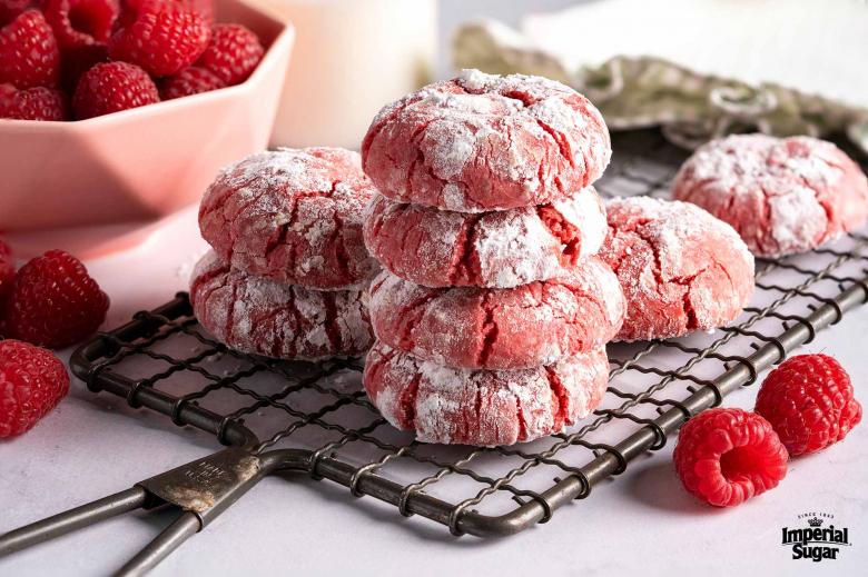Raspberry Crinkle Cookies Imperial 