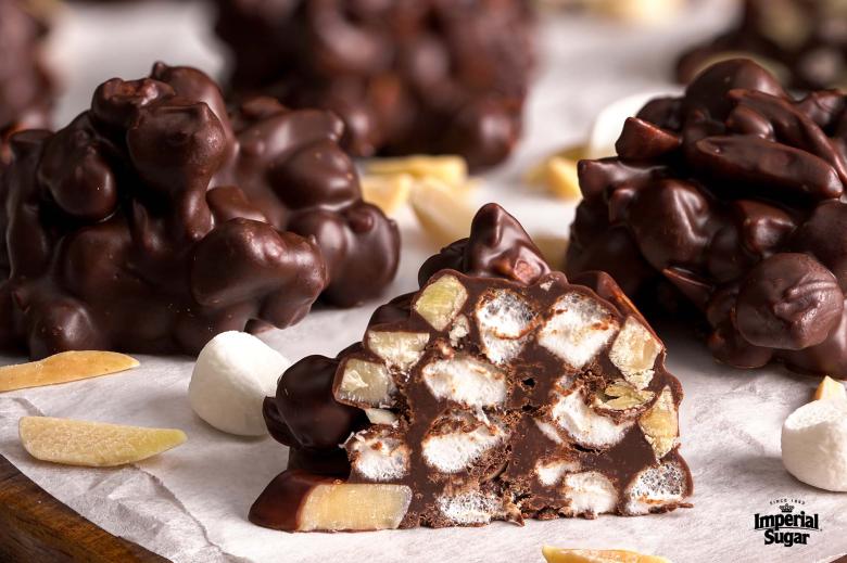 Rocky Road Candy: Indulge in Sinfully Rich Dark Chocolate and Fluffy Marshmallows