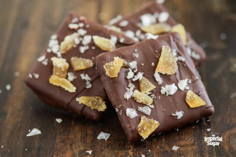 Sea Salt & Crystallized Ginger Chocolate Wafers imperial