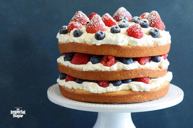 Summer Berries and Cream Sponge Cake imperial