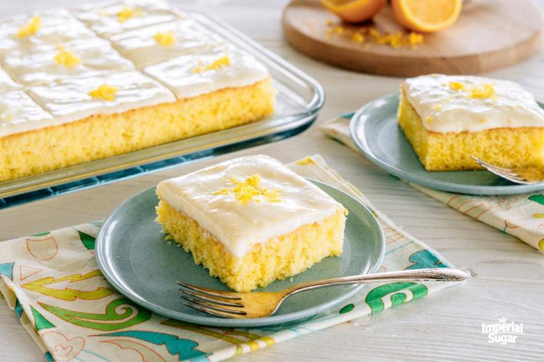 Very Lemon Sheet Cake with Silky Sour Cream Frosting 