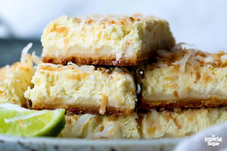 Coconut Lime Cheesecake Bars imperial