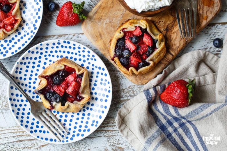 Mini Berry Galettes with Lemon Whipped Cream
