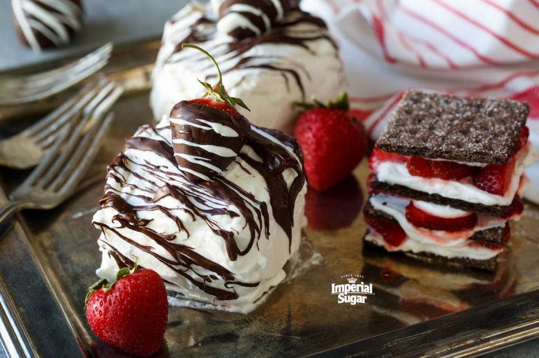 Mini Chocolate Covered Strawberry Icebox Cakes imperial