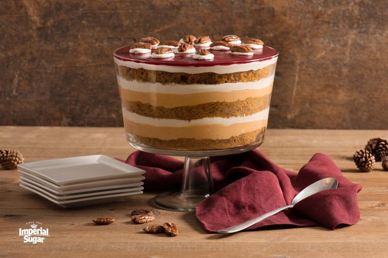 Pumpkin Trifle With Cranberry Orange Sauce imperial