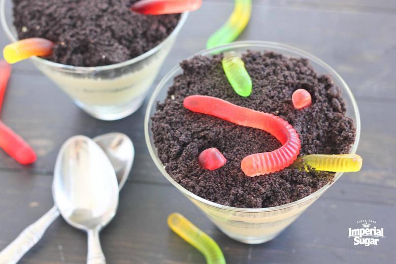 Worm & Dirt Pudding Parfaits imperial