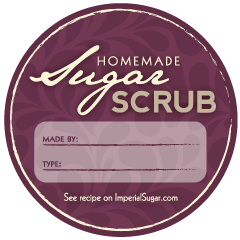 Purple Round Sugar Scrub Label