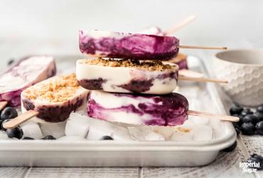 Blueberry Cheesecake Ice Pops imperial
