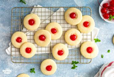 Cherry Almond Whipped Shortbread Cookies Imperial 