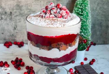 Chocolate Brownie Cranberry Trifle Imperial 