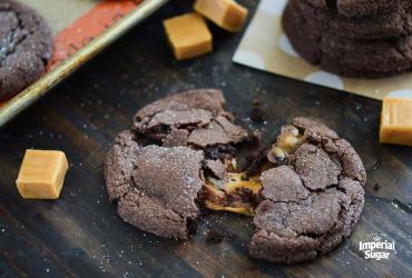 Chocolate Caramel Stuffed Cookies imperial