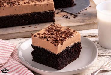 Chocolate Sheet Cake with Chocolate Butter Cream Frosting Imperial