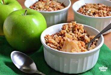 Granny Apple Surprise with Caramel Candied Granola