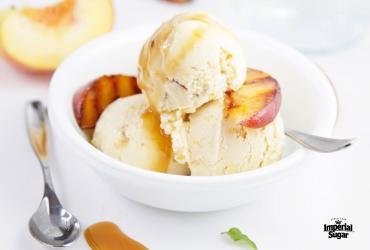 Grilled Peach Ice Cream