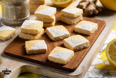 Lemon Ginger Shortbread Cookies Imperial
