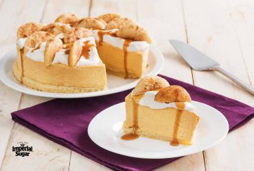 No Bake Pumpkin Snickerdoodle Cheesecake with Cinnamon Caramel Sauce imperial