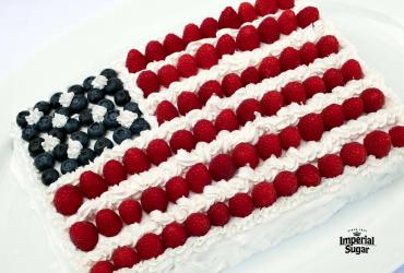 Patriotic American Flag Cake imperial