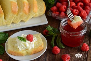 Pound Cake with Berry Soup