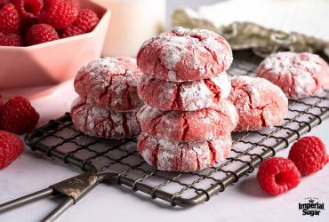 Raspberry Crinkle Cookies Imperial 