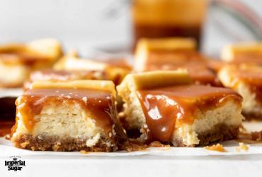 Salted Caramel Cheesecake Bars Imperial 