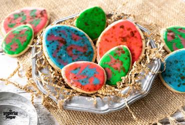 Speckled Easter Egg Cookies 