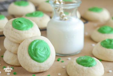 St Patrick’s Day Thumbprint Cookies