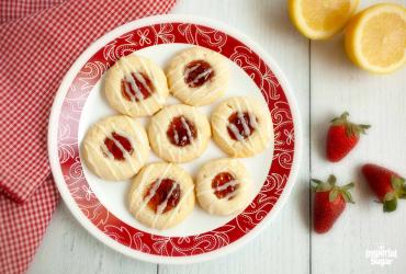 Strawberry Lemonade Thumbprint Cookies imperial