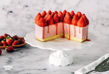 Strawberry Semifreddo Cake 